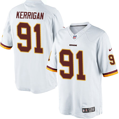 Men's Limited Ryan Kerrigan Nike Jersey White Road - #91 NFL Washington Redskins